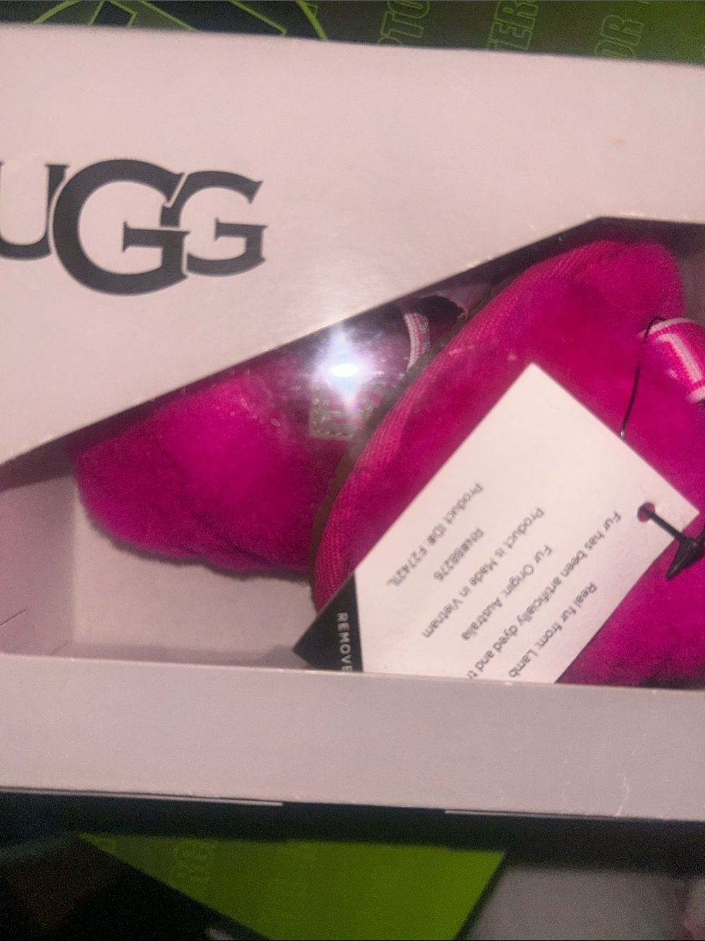 UGG Women's Fuchsia Suede Slip-On Slippers